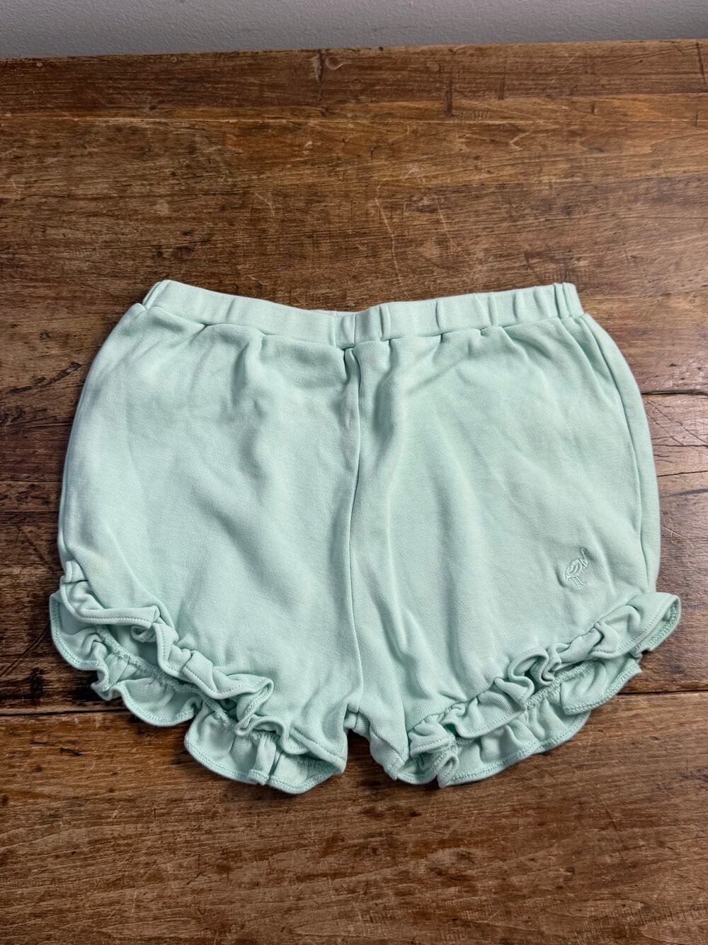The Beaufort Bonnet Girl's Pima Cotton Mint green shorts size 10